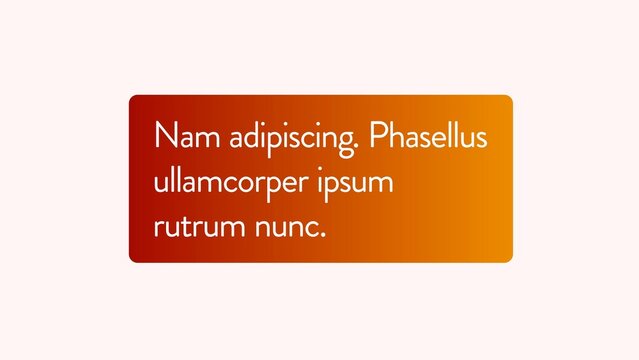 Text Block Animation with Gradient and Flat Background