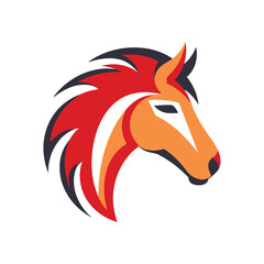 Horse Animal Logo Illustration Vector Design Template