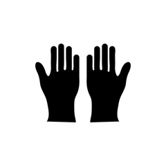vector hand Glove icon design template, flat illustration on white background..eps