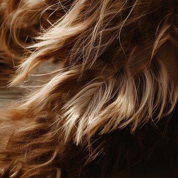 Brown long messy hair texture