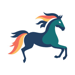Naklejka na ściany i meble Horse Animal Logo Illustration Vector Design Template