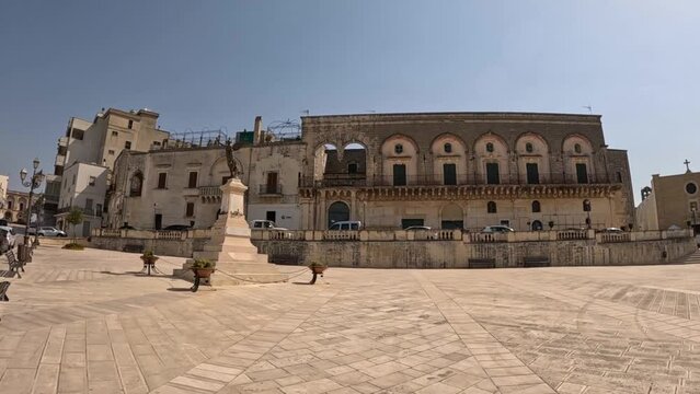 The small square of Ruffano, an old village in the province of Lecce, Italy.