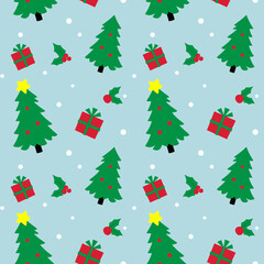 Christmas tree seamless pattern background