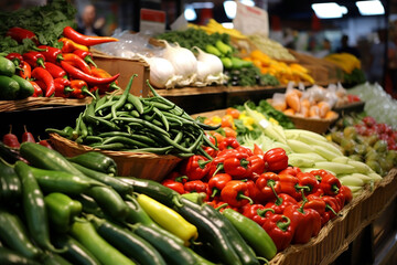 Fresh and organic vegetables at farmers market