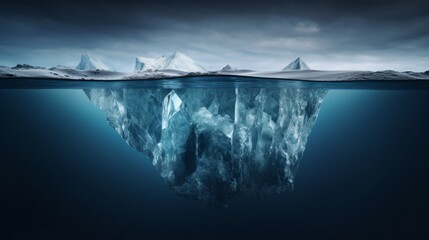 Tip of the iceberg. Business concept. Iceberg. AI generative.