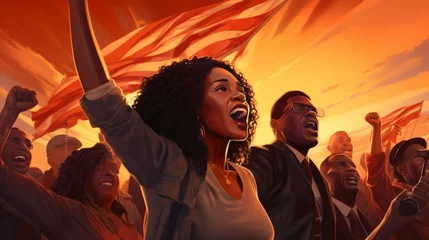 Foto op Canvas Black history month black people power. AI generative © vadymstock