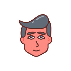 Man Face icon in vector. Illustration