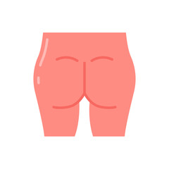 Buttock icon in vector. Illustration