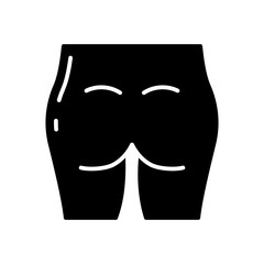 Buttock icon in vector. Illustration