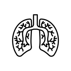 Lungs icon in vector. Illustration