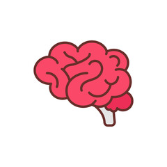 Brain icon in vector. Illustration
