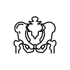 Pelvis icon in vector. Illustration