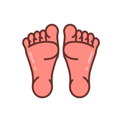 Feet icon in vector. Illustration