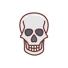 Skull icon in vector. Illustration