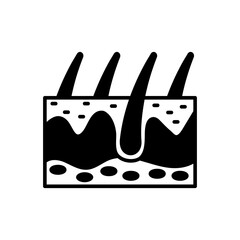Fototapeta premium Body Hair icon in vector. Illustration