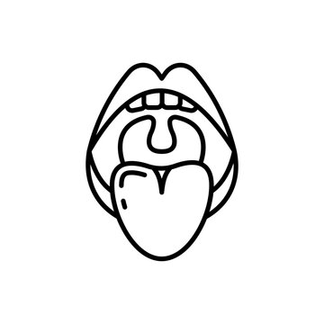 Tonsil icon in vector. Illustration