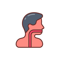 Esophagus icon in vector. Illustration