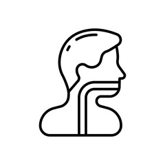 Esophagus icon in vector. Illustration