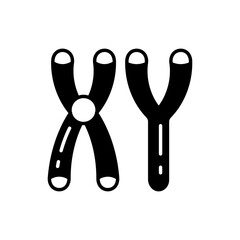 Masculine Chromosomes icon in vector. Illustration