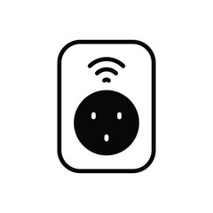 Smart Socket icon vector stock illustration.