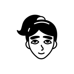 Women Face icon in vector. Illustration