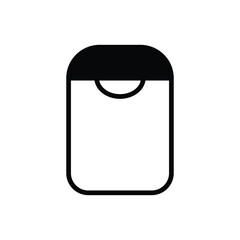 Dustbin icon vector stock illustration.