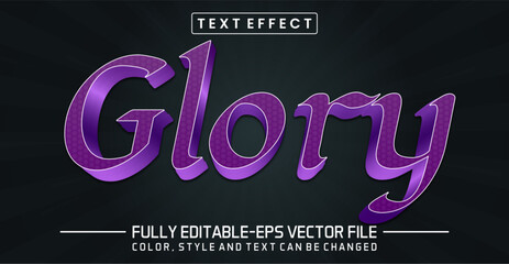 Glory purple font Text effect editable