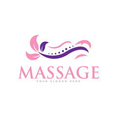 Obraz premium Body Massage Logo Design Illustration