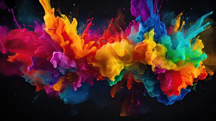 Deurstickers water color texture art splatter artistic wallpaper © stocker