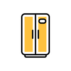 Fridge icon vector stock illustration.
