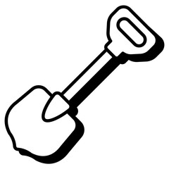 Editable design icon of shovel