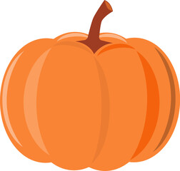 Halloween pumpkin . Jack o'lantern . Flat design . PNG .