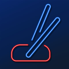 Obraz premium sushi neon sign, modern glowing banner design, colorful modern design trends on black background. Vector illustration.