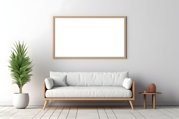 Well-Organized Gallery Wall Decor Picture Frame Mockup, generative, ai