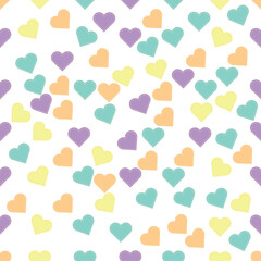 Seamless pattern with the hearts