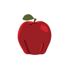 red apple with leaf vector illustration design. nature element sign and symbol.