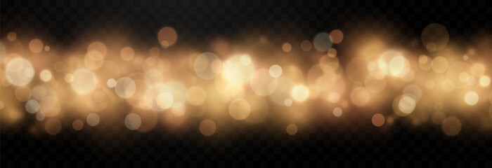 Vector shiny bokeh. Blurred background. Bokeh effect PNG. Christmas background with bokeh PNG. Magic glow, light effect. © Vitaliy