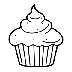 Snack muffin icon simple cake food
