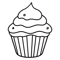 Snack muffin icon simple cake food
