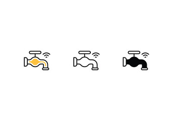 Smart Tap icons set vector stock illustration.