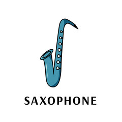 Saxophone, sax. Music, saxophonist. Musical instrument. Vector illustration EPS10