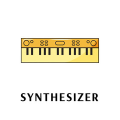 Synthesizer. Musical instrument. Vector illustration EPS10