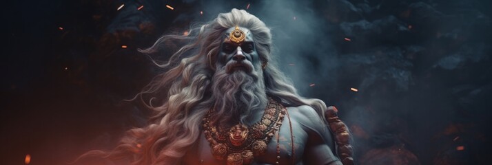 The hindu god brahma.generative ai
 - obrazy, fototapety, plakaty