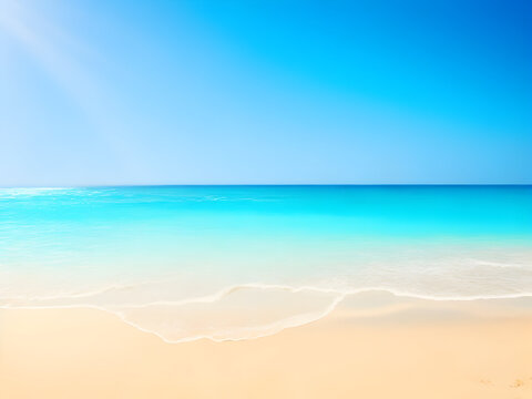 beach and sea background with blue sky.