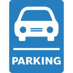 parking area for automobile in the public, parking lot sign