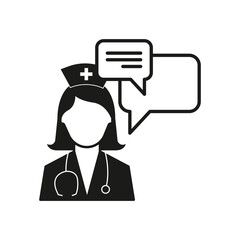 Doctor question and answer icon. Doctor icon.
