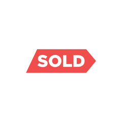 sold sticker. sold sign. sold banner vector template