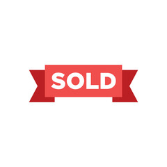 sold sticker. sold sign. sold banner vector template
