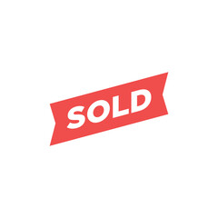 sold sticker. sold sign. sold banner vector template