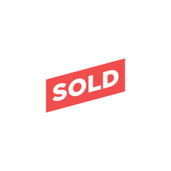 sold sticker. sold sign. sold banner vector template